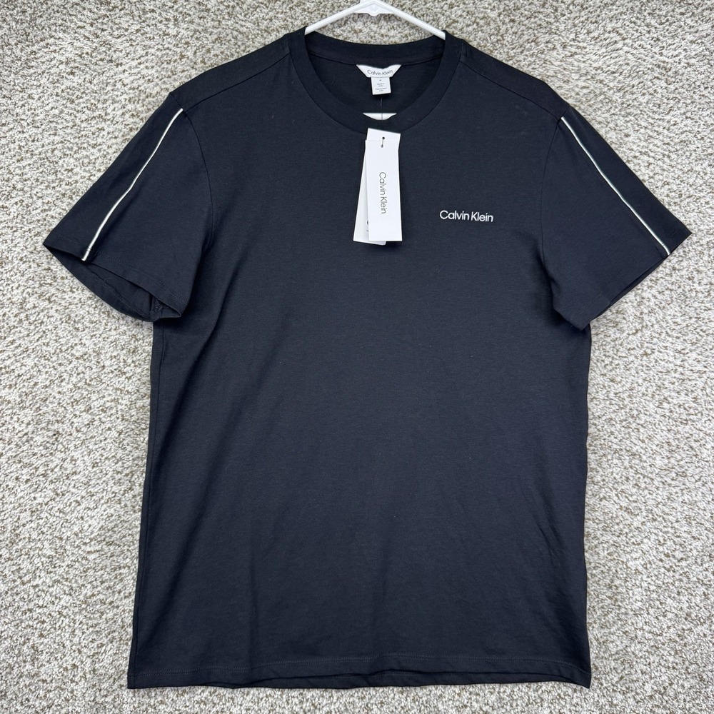 NEW Calvin Klein Shirt Men's Size Medium Short Sleeve Tee‎ Black Beauty Wicking